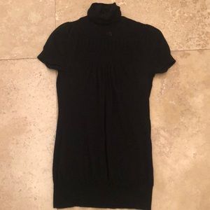 Banana Republic Black Wool Crochet Turtleneck